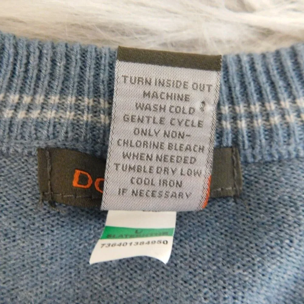 Dockers‎ Pullover Sweater Mens's L Crewneck Blue Gray